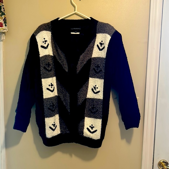 Ladies lined sweater xl black and white - Picture 1 of 5